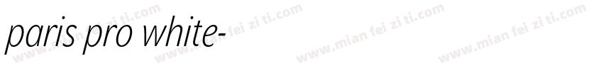 paris pro white字体转换